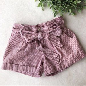 Lauren James Seersucker Bow Shorts